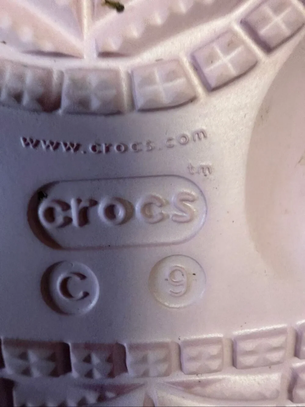 Crocs Baya Lined Clogs pink soft fleece lining/ branded embossed Sz 9 Toddler